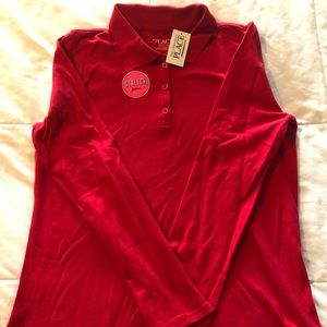 Girls red school uniform top size 14/XL- NWT